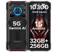 DOOGEE Téléphone robuste Blade20 Play 5G 6,6'' Gemini AI 10300mAh 125dB 8GB/256GB Rouge