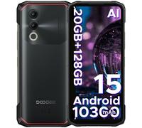 DOOGEE Blade 20, smartphone robuste Android 15, batterie 10300 mAh, écran 6,6 pouces HD+ IPS 90 Hz, 20 Go RAM + 128 Go ROM, appareil photo IA 16 MP, triple SIM, débloqué