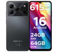 Version mondiale DOOGEE Note 56 Smartphone Android 16 6150mAh grande batterie 6.56 ''90Hz affichage 24GB 64GB 8MP caméra téléphone portable 3 Go 64 Go BLANC