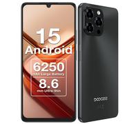 Version mondiale DOOGEE Note 58 Android 15 Smartphone 8GB RAM + 128GB ROM 6.75 "HD + 90Hz écran IPS 6250mAh grande batterie NFC 8GB 128GB Black