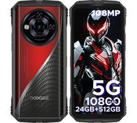 Version mondiale DOOGEE S118 Pro 5G téléphone robuste 10800mAh batterie densité 7050 6.6 ''FHD 120Hz 24GB RAM 512GB ROM téléphone portable NFC 8 Go 512 Go Rouge