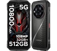 Version mondiale DOOGEE S118 Pro 5G téléphone robuste dimension 7050 10800mAh batterie 6.6 ''FHD 120Hz 8GB RAM 512GB ROM téléphone portable NFC 8GB 512GB Red