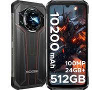 Version mondiale DOOGEE S119 téléphone robuste 1.32 "écran arrière 6.72" 32GB(8 + 24) 512GB 100MP caméra 10200mAh batterie NFC téléphone portable 8GB 512GB Red