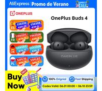 Version mondiale Écouteurs sans fil OnePlus Buds 4 Réduction du bruit ANC jusqu'à 55 dB Double haut-parleur avec double DAC Bluetooth 5.4 Storm Gray
