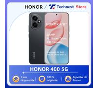 Version mondiale HONOR 400 5G Smartphone Qualcomm Snapdragon 7 Gen 3 200MP caméra principale AI Ultra-clair 5300 mAh batterie Midnight Black