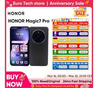 Version mondiale HONOR Magic7 Pro 5G Smartphone Snapdragon 8 Elite 6.8 ''120Hz LTPO affichage 100W Charge 5270mAh IP68 BT5.4 OTG 16GB 1TB Black