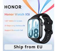 Version mondiale HONOR Watch X5i Montre connectée Écran AMOLED 1,97 pouces Autonomie de 21 jours Appel Bluetooth Surveillance de la fréquence cardiaque et de l'oxygène sanguin Black