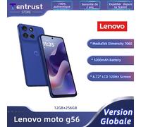 Motorola Smartphone moto g56 5G 12 Go RAM 256 Go Noir Écran 6,72" 120 Hz 5200mAh - Version globale