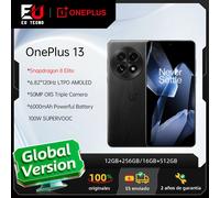 Version mondiale OnePlus 13 5G Smartphone Snapdragon 8 Elite 100W SUPERVOOC 4K Dolby Vision 6.82 pouces affichage IP69 50MP caméra 16 Go 512 Go Noir