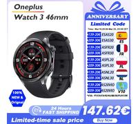 Version mondiale OnePlus Watch 3 montre intelligente 1.5 pouces AMOLED affichage 32GB mémoire Snapdragon W5 Wear OS par Google IP68 Obsidian