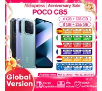Version mondiale POCO C85 Smartphone MediaTek Helio G81-Ultra processeur 6.9 "écran Dot Drop 6000mAh 33W charge rapide NFC IP64 6GB 128GB Green