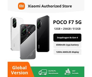 Version mondiale POCO F7 5G Smartphone Snapdragon ® Batterie 8s Gen 4 6500mAh 6,83" 1,5K AMOLED 50MP Caméra Smartphone White