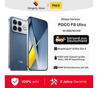 Version mondiale POCO F8 Ultra Snapdragon 8 Elite Gen 5 Smartphone Écran AMOLED POCO HyperRGB 6,9 pouces 120 Hz Batterie 6500 mAh HyperCharge 100 W Téléphone Xiaomi Bleu
