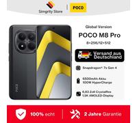 Version mondiale POCO M8 Pro 5G Smartphone avec processeur Snapdragon 7s Gen 4 Écran AMOLED 6,83 pouces Appareil photo 50 Mpx Grande batterie 6500 mAh Téléphone portable Xiaomi vert