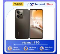 Version mondiale realme 14 5G Smartphone Snapdragon 6 Gen 4 120Hz AMOLED Esports affichage 50MP OIS AI caméra 6000mAh batterie Titan Storm Titanium