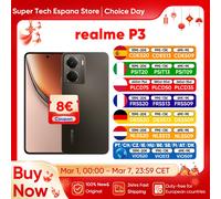Version mondiale realme P3 smartphone Snapdragon 6 Gen 4 5G Chipset 6.67 "120Hz affichage 5260mAh batterie 45W Charge 50MP AI caméra Comet Gray 24h Ship