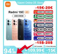 Version mondiale Redmi 15C 4G téléphone portable 50MP AI double caméra 6000mAh 33W charge rapide téléphone portable Smartphone nouveau Mint Green