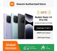 Version mondiale Redmi Note 14 Pro + 5G Smartphone Snapdragon 7s Gen 3 200MP Caméra arrière IP68 Lavender Purple