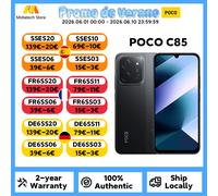 POCO Smartphone C85 – 6GB/128GB ou 8GB/256GB, NFC, 50MP caméra, 6000mAh, Noir (Version mondiale)