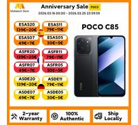 Version mondiale Smartphone POCO C85 Écran Dot Drop 6,9 pouces Double caméra arrière 50 Mpx Grande batterie 6000 mAh Charge rapide 33 W Purple