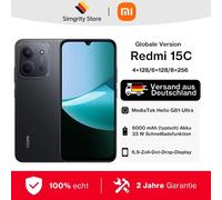 Version mondiale Smartphone Xiaomi Redmi 15C Batterie grande capacité 6000 mAh (typique) Charge 33 W Double caméra AI 50 Mpx Écran 6,9 pouces 120 Hz Helio G81-Ultra Téléphone portable Xiaomi Orange du