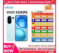 Version mondiale ViVO X200FE 5G Smartphone Dimensity 9300 + FuntouchOS 15 ZEISS Image Pro emballé 6500mAh 90W 6.31' AMOLED Blue Breeze