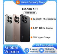 Version mondiale Xiaomi 15T Projecteur Photographie Écran 6,83" 120 Hz 67 W HyperCharge 5500 mAh MediaTek Dimensity 8400-Ultra Leica Summilux lentille optique Light Fusion 800 Extraordinaire HDR10 + à