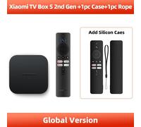 Version mondiale Xiaomi Mi TV Box S 2e génération 4K Ultra HD Google TV 2GB 8GB Dolby Vision Google Assistant Netflix Wifi lecteur multimédia - Type Add Black Cover