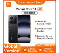 Version mondiale Xiaomi Redmi Note 14 4G Smartphone 6.67 "120Hz affichage MediaTek Helio G99-Ultra 108MP AI caméra 5500mAh batterie Ocean Blue