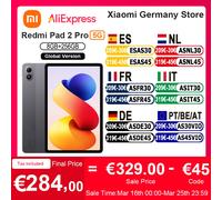 Version mondiale Xiaomi redmi pad 2 pro 5G 12000mAh batterie 12.1 "2.5K écran cristallin 8GB 256GB connectivité 5G Flexible 5G + eSIM Xiaomi HyperOS Gris graphite