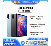 Version mondiale xiaomi redmi pad 2 WIFI 11 "9000mAh batterie 90Hz avancé Helio G100-Ultra 2 to stockage extensible Xiaomi HyperOS Gris 8 Go 256 Go