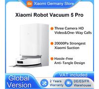 Version mondiale Xiaomi Robot Vacuum 5 Pro (X20 + mise à niveau) appels unidirectionnels vidéo HD Identification à trois caméras AI 200 types de reconnaissance d'obstacles Raise et abaisser LDS et sta