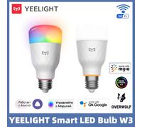 Version mondiale Yeelight ampoule LED intelligente W3 E26 connexion WiFi commande vocale à intensité variable Compatible avec Mijia Google Home Color 2pcs