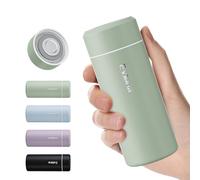 【Version OPTIMISÉE】Exllena Mini Gourde Isotherme 250ml- Petite Bouteille Isotherme Sans BPA & Anti-Fuite Parfaite pour Sac à Main, Idéale pour Voyage et Bureau(Vert Sauge)