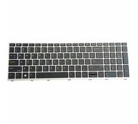 Version US Clavier Pour HP probook 650 G5 L00739-001 450 G5 455 G5 470 G5 650 G4 Claviers Cadre Argenté avec Rétro-Éclairé