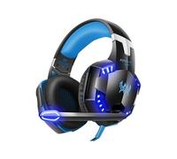 VersionTECH. Casque Gaming Filaire pour PC avec Microphone Anti-Bruit, Son Surround, Contrôleur de Volume, Lumières LED Compatible avec PSAbox One