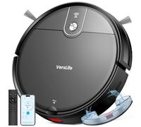 VersLife L6 - Aspirateur Robot Laveur 2 en 1, 4000Pa/120Min- 5Modes - WiFi/App&Vocal, Charge-auto, Poils d’Animaux et Tapis