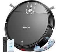 VersLife L6 Robot Aspirateur Laveur, 2 en 1 Aspirateur Robot Laveur, 4000Pa, 120 Min d'Autonomie, Alexa/WiFi/APP/Télécommande, Ricarica Automatica, pour Sols Durs, Tapis et Poils d'animaux