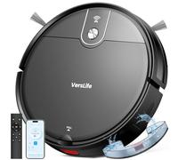VersLife L6 Robot Aspirateur Laveur, 2 en 1 Aspirateur Robot Laveur, 4000Pa, 120 Min d'Autonomie, Alexa/WiFi/APP/Télécommande, Ricarica Automatica, pour Sols Durs, Tapis et Poils d'animaux