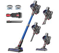 VersLife Z8 Aspirateur Balai sans Fil, 40Kpa/45Min/500W/6 en 1 Aspirateur Balai Léger avec LED Verte, Filtration en 6 Étapes, Écran LED, Autoportant pour Poils d'animaux (Jaune)