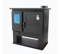 Verso CS Lite Poêle à bois multifonction plaque de cuisson puissance de chauffage 7,7 kW four à combustion efficace