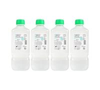 VERSOL | Chlorure de sodium NaCl 0,9% pour le nettoyage des plaies, l'irrigation des plaies ou des pansements | Solutions stériles & apyrogènes | Sans Latex, CE 0459 | Flacon Lot de 4 x 1L