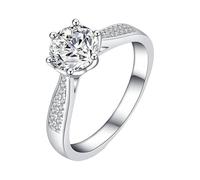 Verstellbare Ringe Partner Klassischer Sechsring Modischer Brauthochzeitszubehörring Nachahmung Moissanit Japanischer und Koreanischer Ring Der Ringe Kette, A, copper, Aucune pierre précieuse