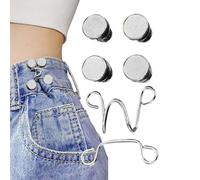 Verstellbarer Jeansknopf, Jeans-Isady straffer,Keine Näh-Jeans-Knopfnadeln Verstellbare Hosenknopfnadel Aus Legierung, Abnehmbarer Lockerer Jeans-Spanner, Für Ärmel, Hosen, Röcke