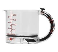Verstellbarer Messbecher, 4-in-1-Design mit Mehrfachkapazität, luftdichter Schiebebasis, doppelte Skalenmarkierungen, leicht zu reinigen für Küche, Backen und Kochen