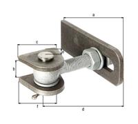 Verstellbares Torband 190x33x80x150x 34x65x22x10mm STA brut Btl.GAH Quantité:1