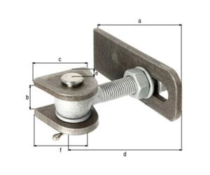 Verstellbares Torband 190x33x80x150x 34x65x22x10mm STA brut Btl.GAH Quantité:1