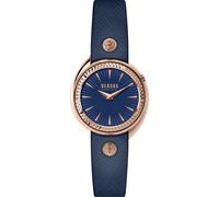 Versus Versace - Montre Femme Tortona Bleu Cuir - Femme - Accessoires - Bleu - Taille: ONE Size