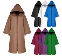 VersusModa Cape à Capuche Vintage Théâtre Carnaval Renaissance Cosplay Cape EPOCA02 (Violet, M, Adulte)
