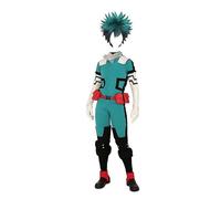 VersusModa Deku MYHER02 Robe masque de carnaval Simil My Hero Costume Cosplay Academy Deku (perruque uniquement, taille unique)